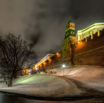 Александровский сад ночью