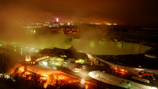 Winter Niagara Falls at night